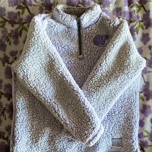 Purple Odd future fluffy zip up sweatshirt